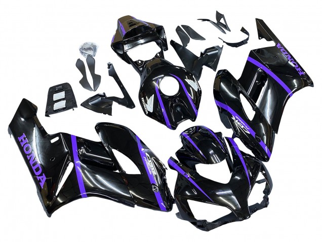Billige Glänzendes Schwarz Lila Streifen 2004-2005 Honda CBR1000RR Motorrad Verkleidung