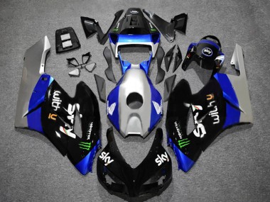 Billige Silber Blau Glänzendes Schwarz Grün Monster Sky 2004-2005 Honda CBR1000RR Motorrad Verkleidung