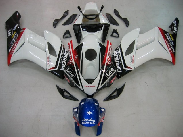 Billige Weiß Blau Rot Glänzendes Schwarz Stern Carrera Lee 2004-2005 Honda CBR1000RR Motorrad Verkleidung