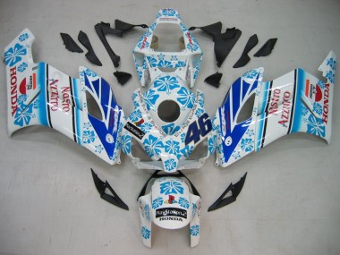 Billige Weiß Blau Schnee Nastro Azzurro 46 2004-2005 Honda CBR1000RR Motorrad Verkleidung