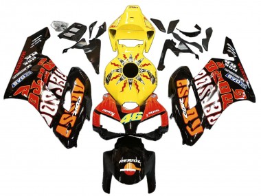 Billige Gelb Orange Glänzendes Schwarz Repsol Rossi 46 2004-2005 Honda CBR1000RR Motorrad Verkleidung