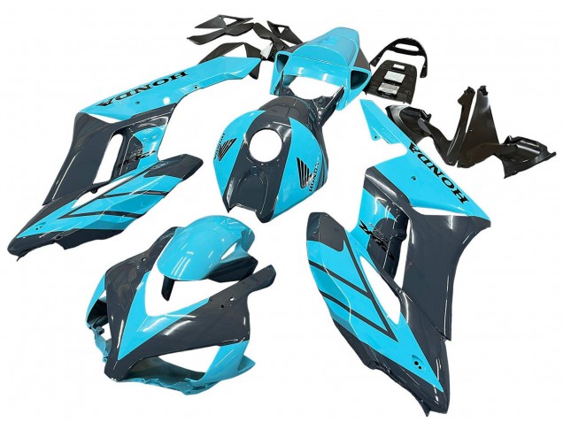 Billige Hellblau Glänzendes Schwarz 2004-2005 Honda CBR1000RR Motorrad Verkleidung