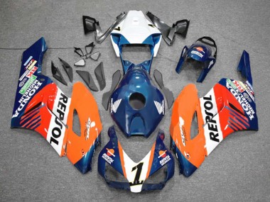 Billige Orange Weiß Rot Blau Repsol 2004-2005 Honda CBR1000RR Motorrad Verkleidung