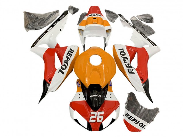Billige Orange Weiß Rot Schwarz Glänzendes Repsol 26 2006-2007 Honda CBR1000RR Motorrad Verkleidung