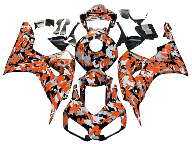 Billige Schwarz Orange Silber Camouflage 2006-2007 Honda CBR1000RR Motorrad Verkleidung