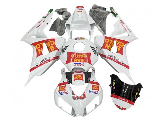 Billige Weiß Rot San Carlo 2006-2007 Honda CBR1000RR Motorrad Verkleidung
