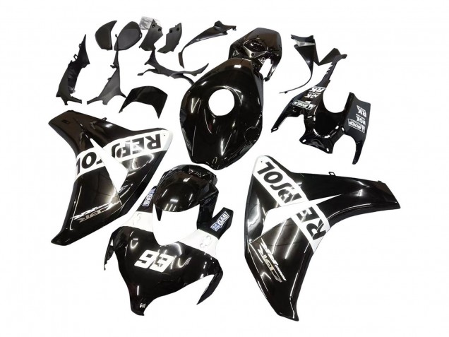 Billige Glänzendes Schwarz Weiß Repsol 93 2008-2011 Honda CBR1000RR Motorrad Verkleidung