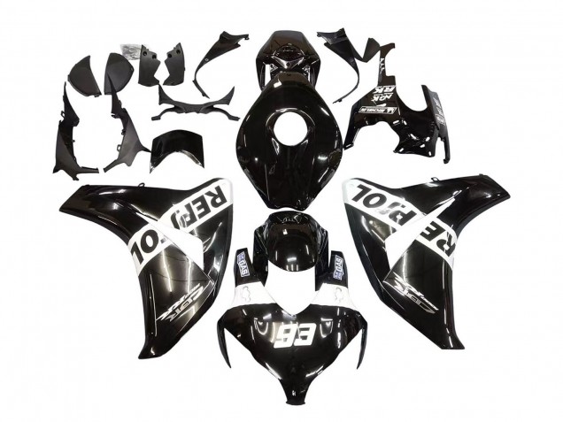 Billige Glänzendes Schwarz Weiß Repsol 93 2008-2011 Honda CBR1000RR Motorrad Verkleidung