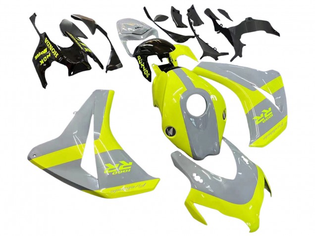Billige Nardo Grau Fluoreszierendes Grün 2008-2011 Honda CBR1000RR Motorrad Verkleidung