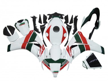 Billige Weiß Rot Dunkel Grün 2008-2011 Honda CBR1000RR Motorrad Verkleidung