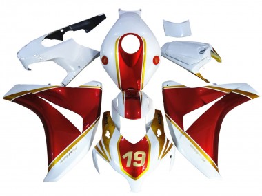 Billige Weiß Rot Gold 19 2008-2011 Honda CBR1000RR Motorrad Verkleidung