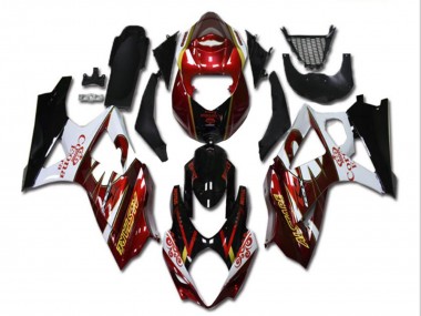 Billige Suzuki GSXR 1000 Motorrad Verkleidung 2007-2008 - Rot Weiss Schwarz Corona