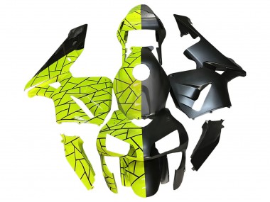 Billige Fluoreszierendes Grün Matt Schwarz 2003-2004 Honda CBR600RR Motorrad Verkleidung