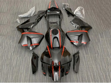 Billige Glänzendes Schwarz Rot Streifen 2003-2004 Honda CBR600RR Motorrad Verkleidung