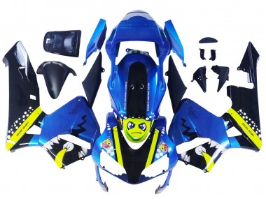 Billige Blau Neon Gelb Glänzendes Schwarz Hai 2003-2004 Honda CBR600RR Motorrad Verkleidung