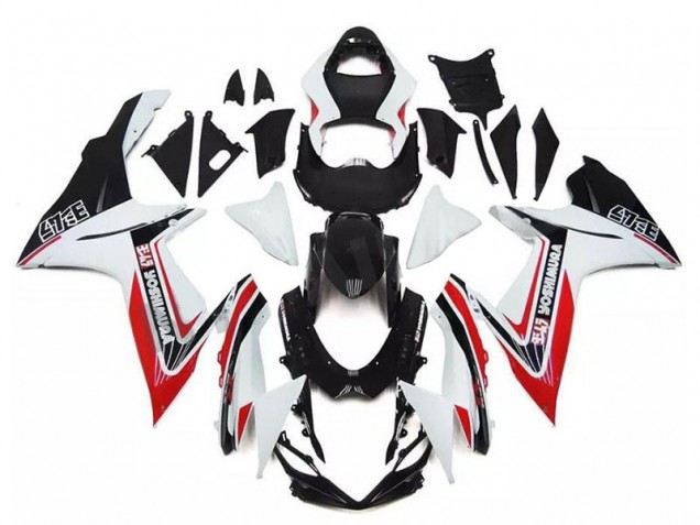 Billige Suzuki GSXR 600/750 Motorrad Verkleidung 2011-2024 - Weiss Rot Schwarz Alstare