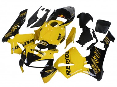 Billige Gelb Schwarz Repsol 2005-2006 Honda CBR600RR Motorrad Verkleidung