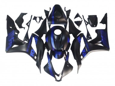 Billige Matt Schwarz Blau Repsol 2007-2008 Honda CBR600RR Motorrad Verkleidung