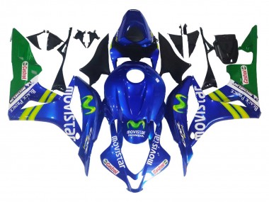 Billige Blau Grün MoviStar Castrol 2007-2008 Honda CBR600RR Motorrad Verkleidung