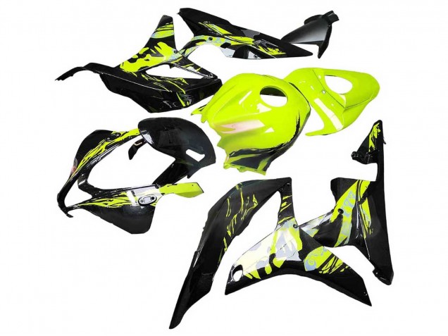 Billige Gelb Glänzendes Schwarz 2007-2008 Honda CBR600RR Motorrad Verkleidung