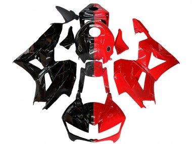 Billige Glänzendes Schwarz Rot Geteiltes 2013-2023 Honda CBR600RR Motorrad Verkleidung