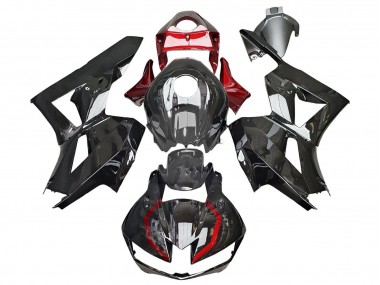 Billige Glänzendes Schwarz Rot 2013-2023 Honda CBR600RR Motorrad Verkleidung