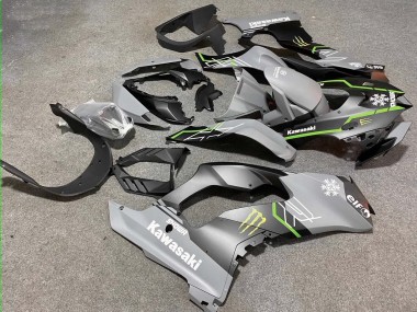 Billige Grau Matt Schwarz Grün Weiß Elf Schnee Monster 2021-2025 Kawasaki ZX10R Motorrad Verkleidung