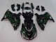 Billige Glänzendes Schwarz Grün Flamme 2006-2011 Kawasaki ZX14R ZZR1400 Motorrad Verkleidung