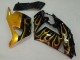 Billige Glänzendes Schwarz Gold Flamme 2006-2011 Kawasaki ZX14R ZZR1400 Motorrad Verkleidung