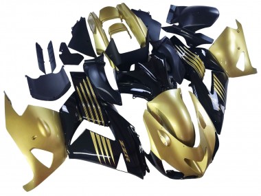 Billige Gold Schwarz 2006-2011 Kawasaki ZX14R ZZR1400 Motorrad Verkleidung