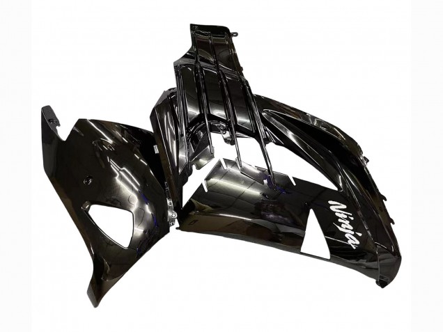 Billige Kawasaki ZX14R ZZR1400 Motorrad Verkleidung 2012-2024 - Glanzendes Schwarz Matt Schwarz Weiss Ninja