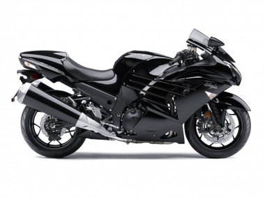 Billige Kawasaki ZX14R ZZR1400 Motorrad Verkleidung 2012-2024 - Glanzendes Schwarz Matt Schwarz Weiss Ninja