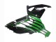 Billige Kawasaki ZX14R ZZR1400 Motorrad Verkleidung 2012-2024 - Grun Glanzendes Schwarz Streifen