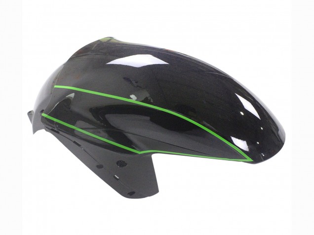 Billige Kawasaki ZX14R ZZR1400 Motorrad Verkleidung 2012-2024 - Grun Glanzendes Schwarz Streifen