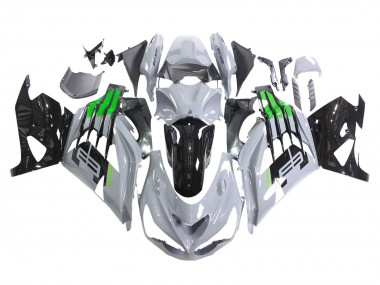 Billige Kawasaki ZX14R ZZR1400 Motorrad Verkleidung 2012-2024 - Grau Grun Schwarz