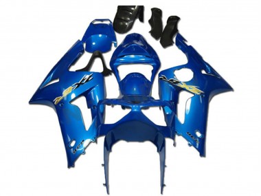 Billige Grün Weiß Schwarz Silkolene 2003-2004 Kawasaki ZX6R Motorrad Verkleidung