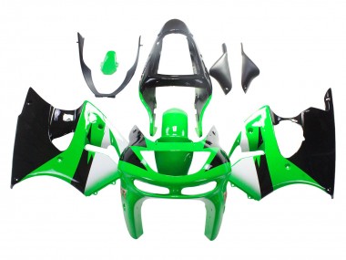 Billige Grün Weiß Glänzendes Schwarz 1998-1999 Kawasaki ZX6R Motorrad Verkleidung