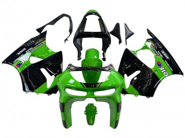Billige Grün Glänzendes Schwarz Elf Bridgestone 1998-1999 Kawasaki ZX6R Motorrad Verkleidung
