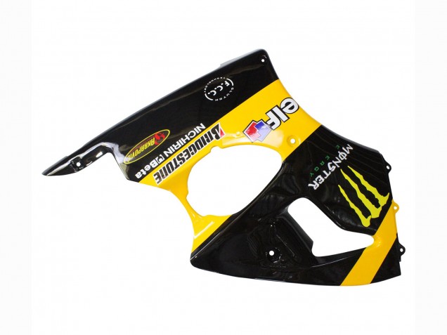 Billige Gelb Schwarz Monster Elf Bridgestone 1998-1999 Kawasaki ZX6R Motorrad Verkleidung