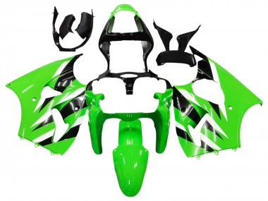Billige Grün Weiß Schwarz 2000-2002 Kawasaki ZX6R Motorrad Verkleidung