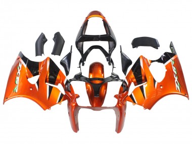 Billige Orange Schwarz 2000-2002 Kawasaki ZX6R Motorrad Verkleidung
