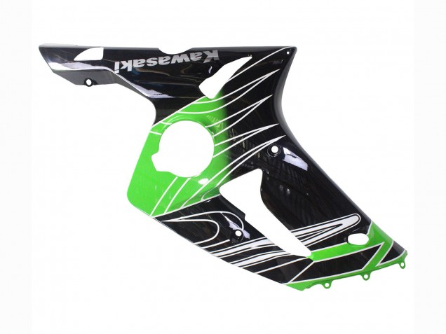Billige Grün Weiß Schwarz 2003-2004 Kawasaki ZX6R Motorrad Verkleidung