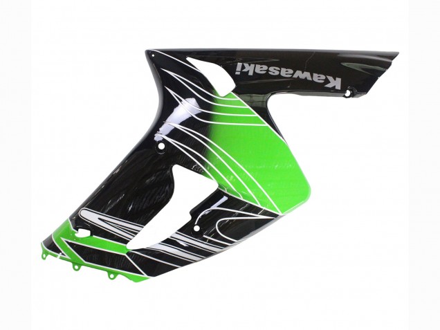 Billige Grün Weiß Schwarz 2003-2004 Kawasaki ZX6R Motorrad Verkleidung