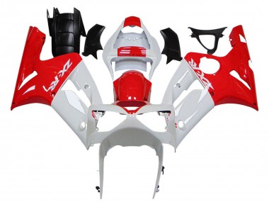 Billige Weiß Rot 2003-2004 Kawasaki ZX6R Motorrad Verkleidung
