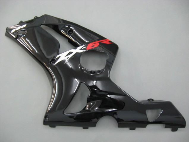 Billige Glänzendes Schwarz 2003-2004 Kawasaki ZX6R Motorrad Verkleidung