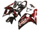 Billige Glänzendes Schwarz Rot Flamme 2003-2004 Kawasaki ZX6R Motorrad Verkleidung