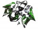 Billige Glänzendes Schwarz Grün Flamme 2005-2006 Kawasaki ZX6R Motorrad Verkleidung