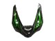 Billige Glänzendes Schwarz Grün Flamme 2005-2006 Kawasaki ZX6R Motorrad Verkleidung