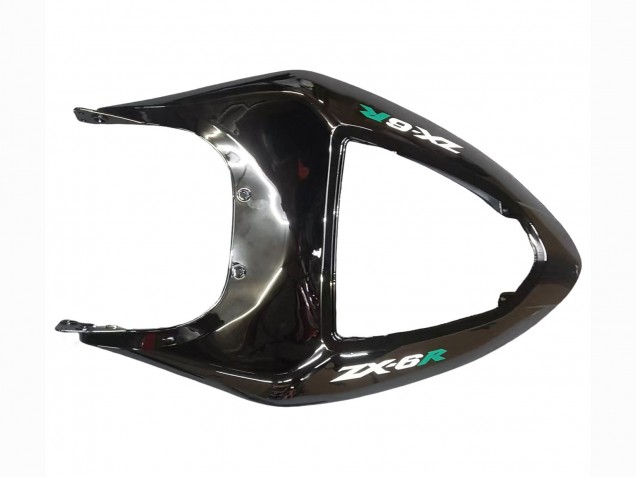 Billige Glänzendes Schwarz Grün Flamme 2005-2006 Kawasaki ZX6R Motorrad Verkleidung