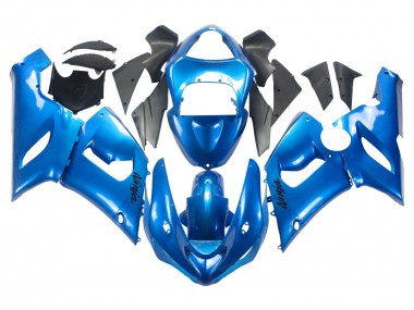 Billige Glänzendes Blau 2005-2006 Kawasaki ZX6R Motorrad Verkleidung
